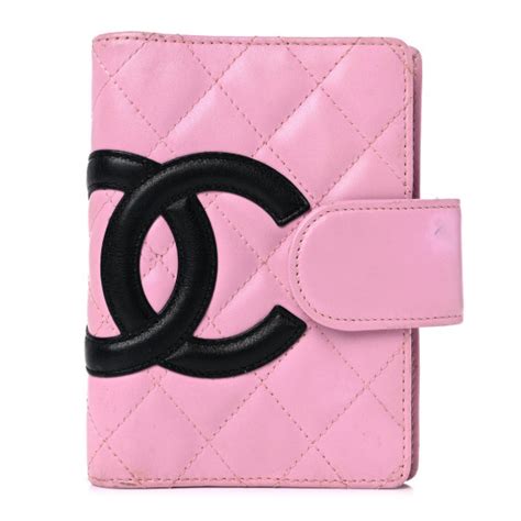 CHANEL Calfskin Quilted Small Cambon Agenda Planner Pink 